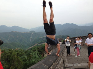 Austin gets inverted on The Great Wall